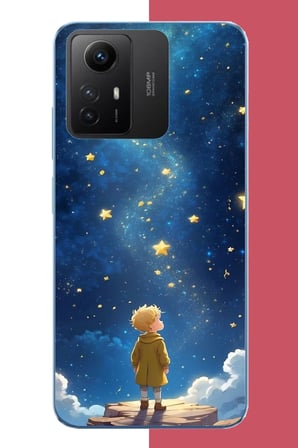 Redmi Note 12S Uyumlu küçük prens2 Baskılı Silikon Kılıf