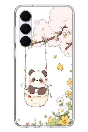 Samsung Galaxy S25 FE Uyumlu Sallanan Panda Baskılı Silikon Kılıf