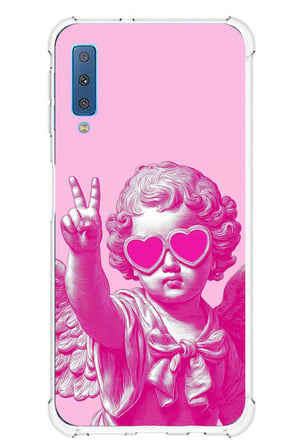Samsung Galaxy A7 2018 Uyumlu Neon Gözlüklü Modern Eros Baskılı Silikon Kılıf