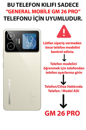 General Mobile GM 26 PRO Uyumlu Geleneksel Motifli Beyaz At Baskılı Silikon Kılıf
