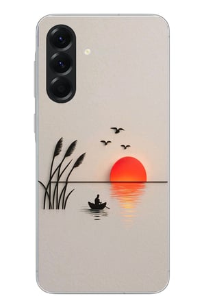 Samsung Galaxy A56 Uyumlu Gün Batımı Çizim Baskılı Silikon Kılıf