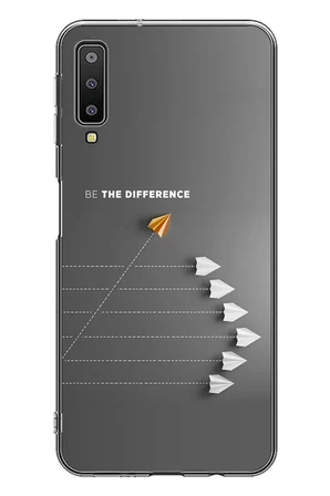 Samsung Galaxy A7 2018 Uyumlu Be The Difference Baskılı Silikon Kılıf