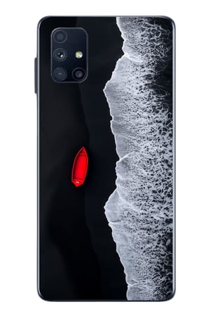 Samsung Galaxy M51 Uyumlu Kırmızı Tekne Yalnız Baskılı Silikon Kılıf