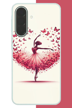 Samsung Galaxy A27 Uyumlu kelebekli balerin Baskılı Silikon Kılıf