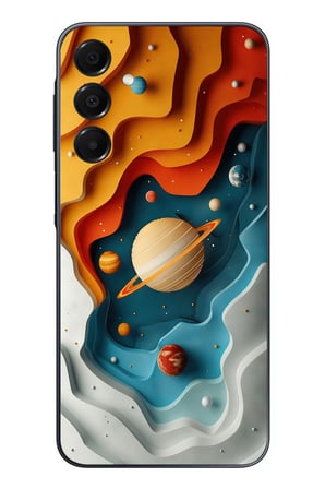 Samsung Galaxy A16 Uyumlu Uzay Renk Paleti Baskılı Silikon Kılıf