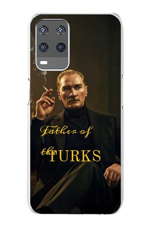 OPPO A54 Uyumlu Atatürk Father of the Turks Baskılı Silikon Kılıf