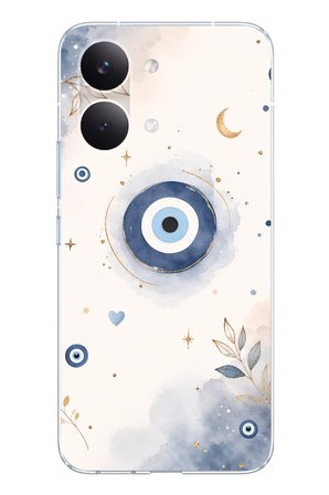 POCO X8 PRO MAX Uyumlu Şans Getiren Nazar Tasarımı Baskılı Silikon Kılıf