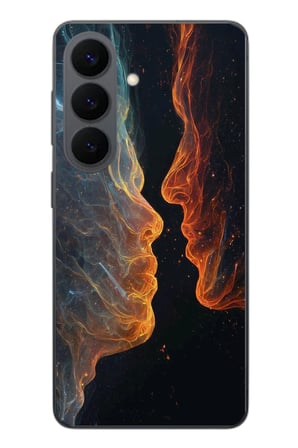 Samsung Galaxy S26 Uyumlu Kavuşan Çizgiler Baskılı Silikon Kılıf