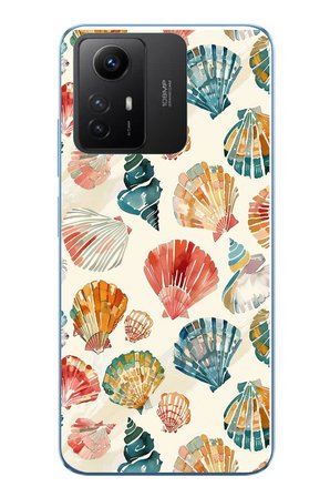 Redmi Note 12S Uyumlu Deniz İncileri Baskılı Silikon Kılıf