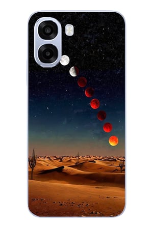 Oppo A6t - A6X Uyumlu Ayın Geçişi Baskılı Silikon Kılıf
