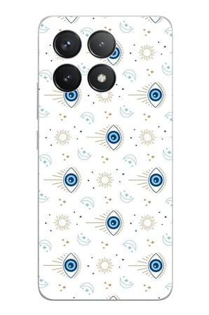 POCO F6 PRO Uyumlu Nazar Boncuğu Güneş ve Hilal Baskılı Silikon Kılıf