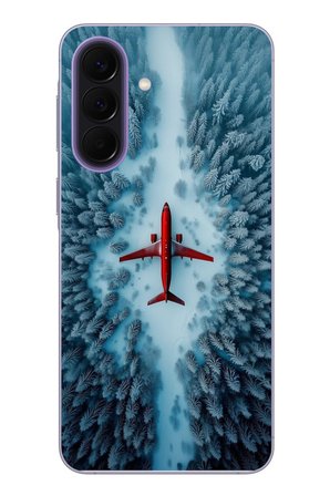 Samsung Galaxy A57 Uyumlu Kış Ortasında Uçak Baskılı Silikon Kılıf