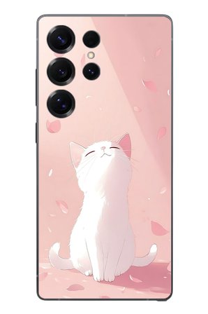 Samsung Galaxy S25 Ultra Uyumlu Minnoş Kedi Baskılı Silikon Kılıf