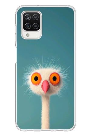 Samsung Galaxy A12 Uyumlu Şaşkın Hayvan Baskılı Silikon Kılıf