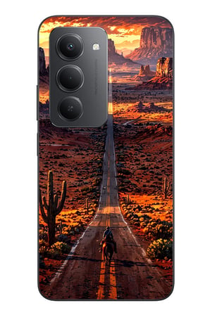 Redmi 15 Uyumlu Kovboy Yolda Baskılı Silikon Kılıf