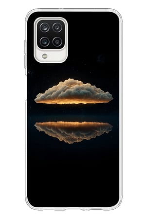 Samsung Galaxy A12 Uyumlu Bulut  Yansıması Baskılı Silikon Kılıf