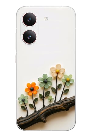 Poco X8 Pro
 Uyumlu Dalda Açan Çiçekler Baskılı Silikon Kılıf