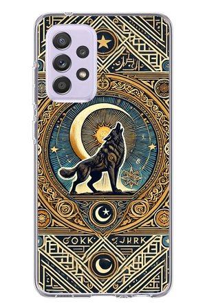 Samsung Galaxy A72 Uyumlu Yalnız Kurt Göktürk Baskılı Silikon Kılıf