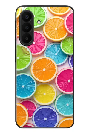 Samsung Galaxy A27 Uyumlu Renkli Lime Dilimler Baskılı Silikon Kılıf