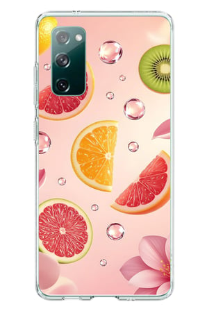 Samsung Galaxy S20 FE Uyumlu Meyve Dilimleri Baskılı Silikon Kılıf