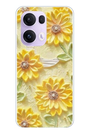 OPPO Reno 13 PRO Uyumlu Rölyef Bahçesi Baskılı Silikon Kılıf