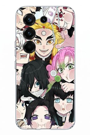 Tecno Camon 50 PRO 4G Uyumlu Demon Slayer Manga Baskılı Silikon Kılıf