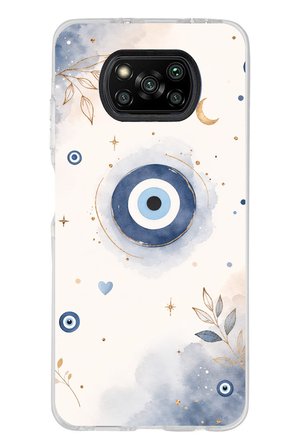 Poco X3-X3 PRO-NFC Uyumlu Şans Getiren Nazar Tasarımı Baskılı Silikon Kılıf