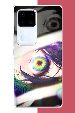 Vivo V30 Uyumlu anime göz Baskılı Silikon Kılıf