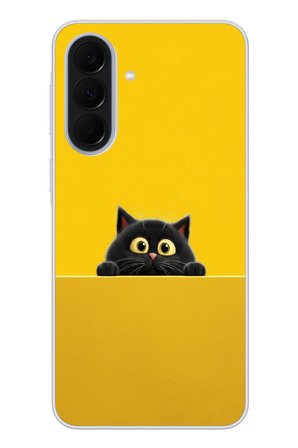 Samsung Galaxy A37 Uyumlu Sarı Gözlü Kedi Baskılı Silikon Kılıf