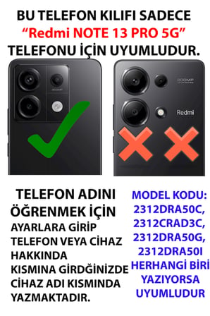 Redmi Note 13 PRO 5G Uyumlu Pembe Çizgili ve Mini Kalp Baskılı Silikon Kılıf