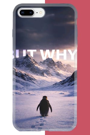 iPhone 7 PLUS-8 PLUS Uyumlu Nihilist Penguen Baskılı Silikon Kılıf