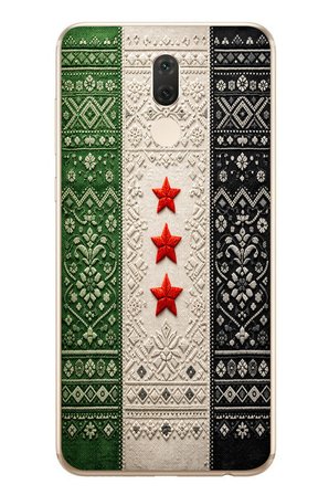 Huawei Mate 10 Lite Uyumlu Suriye Bayrağı Dokuma Baskılı Silikon Kılıf