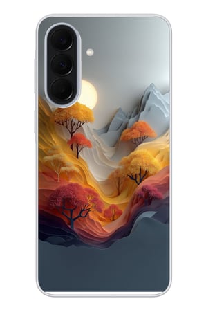 Samsung Galaxy A37 Uyumlu Renk Dalgalı Manzara Baskılı Silikon Kılıf