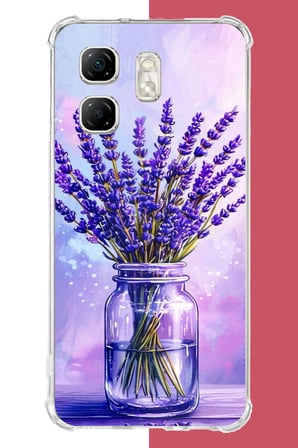 Infinix Hot 50i - Smart 9 Uyumlu lavanta Baskılı Silikon Kılıf