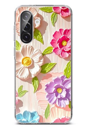 Samsung Galaxy A56 Uyumlu Renkli Çiçek Bahçesi Baskılı Silikon Kılıf