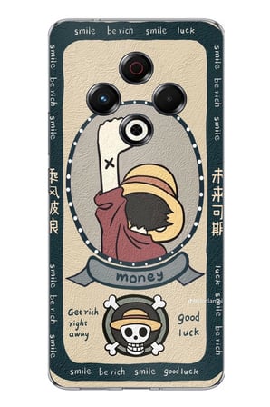 Tecno Spark 30 Uyumlu One Piece Dolar Baskılı Silikon Kılıf