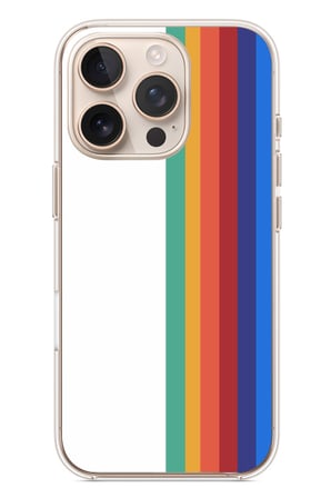 İphone 16 Pro Uyumlu Gökkuşağı Baskılı Silikon Kılıf