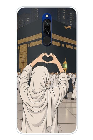 Redmi 8 Uyumlu Kabe Aşkı Baskılı Silikon Kılıf