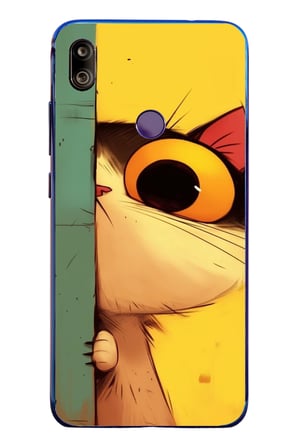 Redmi Note 7 Uyumlu Tek Gözlü Kedi Baskılı Silikon Kılıf