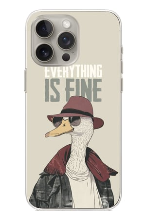iPhone 15 PRO Uyumlu Everything is fine Baskılı Silikon Kılıf
