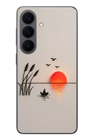 Samsung Galaxy S26 Uyumlu Gün Batımı Çizim Baskılı Silikon Kılıf