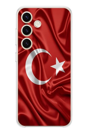 Samsung Galaxy S24 Uyumlu Türk Bayrağı Baskılı Silikon Kılıf