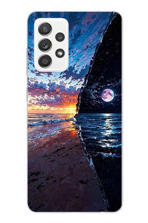 Samsung Galaxy A52 Uyumlu Deniz Günbatımı Baskılı Silikon Kılıf