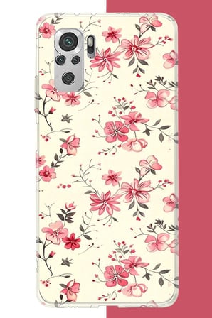 Redmi Note 10 / 10S Uyumlu kırmızı pattern Baskılı Silikon Kılıf