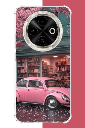 Tecno Spark 30C Uyumlu pembe vos vos Baskılı Silikon Kılıf