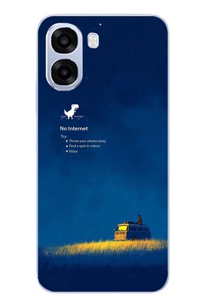 Oppo A6t - A6X Uyumlu İnternet Yok Baskılı Silikon Kılıf