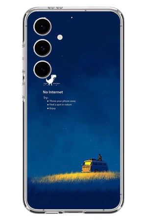 Samsung Galaxy S24 FE Uyumlu İnternet Yok Baskılı Silikon Kılıf