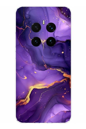 Honor Magic 7 PRO Uyumlu Ametist Taşı Mor Mermer Baskılı Silikon Kılıf