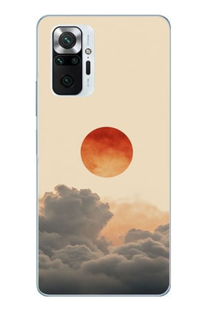 Redmi Note 10 Pro Uyumlu Bulut ve Güneş Baskılı Silikon Kılıf