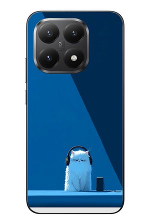 Xiaomi Mi 15T Uyumlu Kulaklı Kedi Baskılı Silikon Kılıf